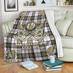 Clan MacPherson Dress Modern Tartan Gold Courage Symbol Blanket NG44 Clan MacPherson Tartan Today
