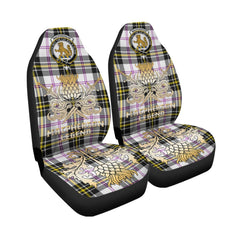 Clan MacPherson Dress Modern Tartan Crest Car Seat Cover - Gold Thistle Courage Symbol StyleHX36 Clan MacPherson Tartan Today