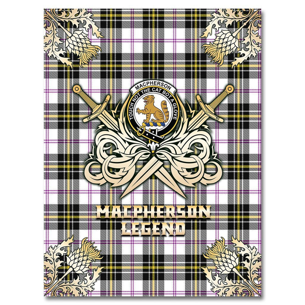 Clan MacPherson Dress Modern Tartan Gold Courage Symbol Blanket NG44 Clan MacPherson Tartan Today