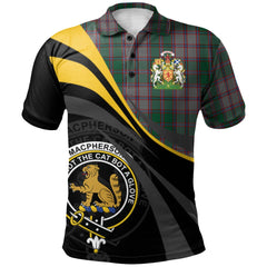 Clan MacPherson Gathering Tartan Polo Shirt - Royal Coat Of Arms Style QQ13 MacPherson Gathering Tartan Tartan Polo