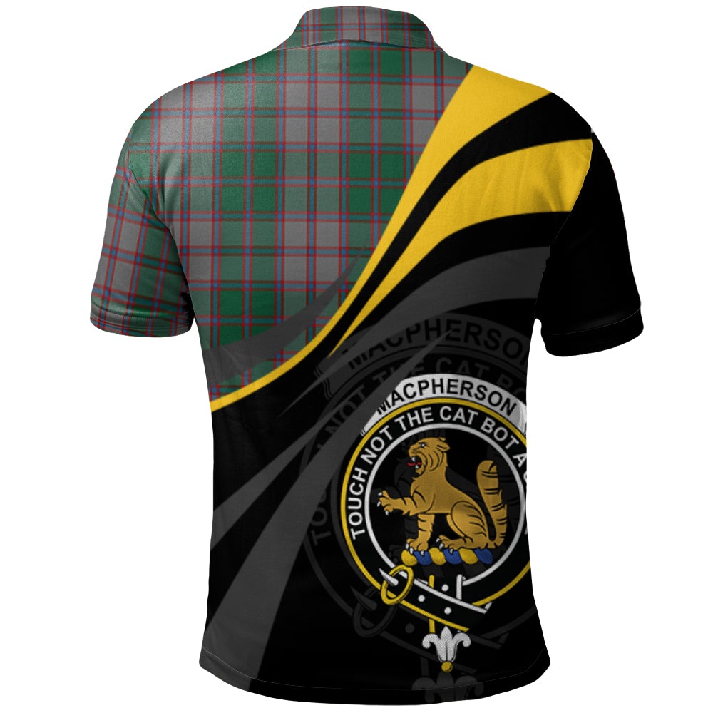 Clan MacPherson Gathering Tartan Polo Shirt - Royal Coat Of Arms Style QQ13 MacPherson Gathering Tartan Tartan Polo