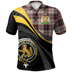 Clan MacPherson Hunting Ancient Tartan Polo Shirt - Royal Coat Of Arms Style JE66 MacPherson Hunting Ancient Tartan Tartan Polo