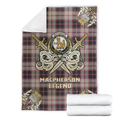 Clan MacPherson Hunting Ancient Tartan Gold Courage Symbol Blanket BP17 Clan MacPherson Tartan Today