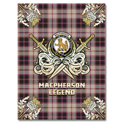 Clan MacPherson Hunting Ancient Tartan Gold Courage Symbol Blanket BP17 Clan MacPherson Tartan Today