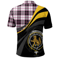 Clan MacPherson Hunting Modern Tartan Polo Shirt - Royal Coat Of Arms Style TA83 MacPherson Hunting Modern Tartan Tartan Polo