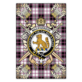 Clan MacPherson Hunting Modern Tartan Crest Black Garden Flag - Gold Thistle OK41 Clan MacPherson Tartan Today