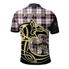 Clan MacPherson Hunting Modern Tartan Polo Shirt Viking Wolf US30 MacPherson Hunting Modern Tartan Tartan Polo