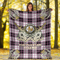 Clan MacPherson Hunting Modern Tartan Gold Courage Symbol Blanket FY80 Clan MacPherson Tartan Today