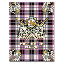 Clan MacPherson Hunting Modern Tartan Gold Courage Symbol Blanket FY80 Clan MacPherson Tartan Today