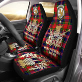 Clan MacPherson Modern Tartan Crest Car Seat Cover - Gold Thistle Courage Symbol StyleXI69 Clan MacPherson Tartan Today
