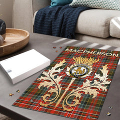 Clan MacPherson Weathered Tartan Crest Thistle Jigsaw Puzzles Gift For Family TK45 Clan MacPherson Tartan Today