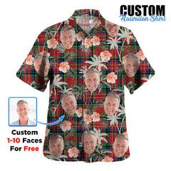 Clan MacPherson Ancient Tartan Custom Face Hawaiian Shirt – Unisex Gift for Family Members, Summer Party UZ39 MacPherson Ancient Tartan Tartan Hawaii Shirt