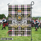 Personalized Custom Name Clan MacPherson Dress Ancient Tartan Garden Flag with Clan Crest and the Golden Sword of Courageous Legacy LO87 - MacPherson Dress Ancient Tartan Design, Scottish Heritage Gift