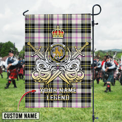 Personalized Custom Name Clan MacPherson Dress Ancient Tartan Garden Flag with Clan Crest and the Golden Sword of Courageous Legacy LO87 - MacPherson Dress Ancient Tartan Design, Scottish Heritage Gift