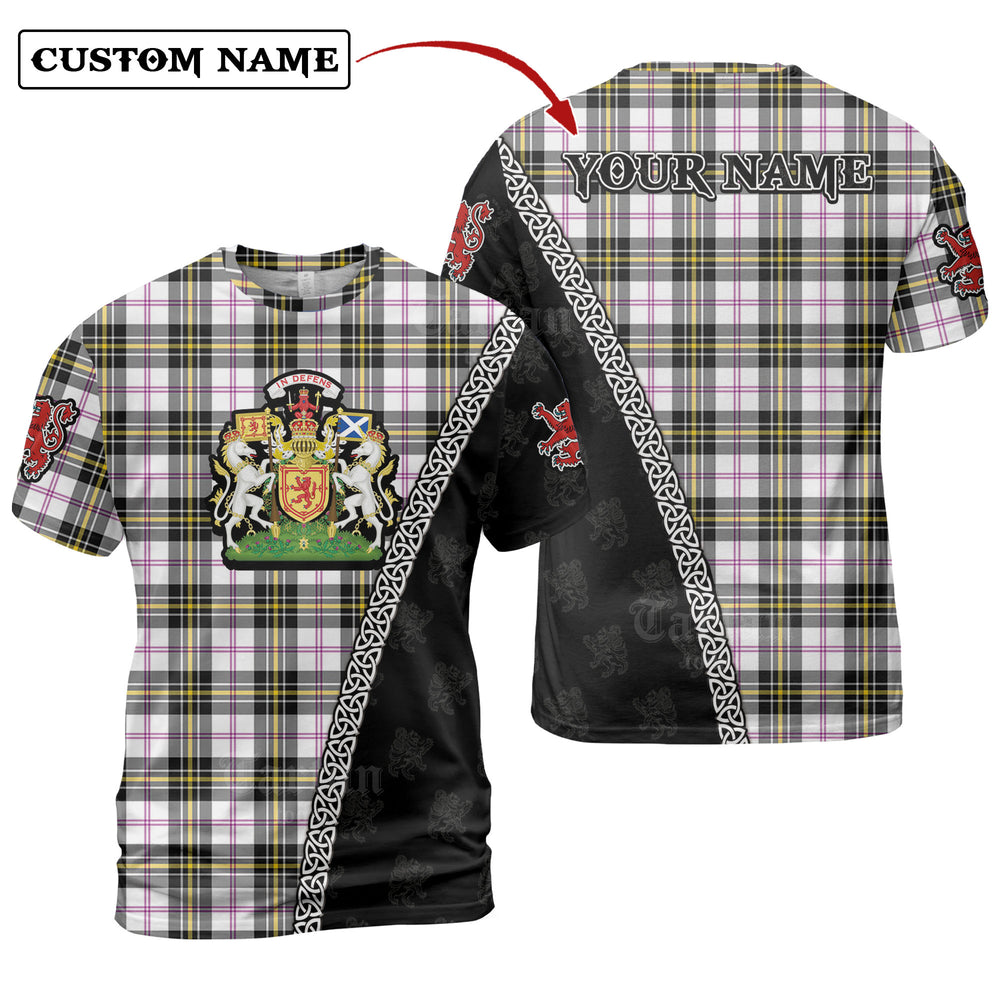 MacPherson Dress Modern Tartan Shirt with Scotland Coat of Arms & Custom Name BX98