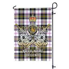 Custom Name Clan MacPherson Dress Modern Tartan Garden Flag with Clan Crest and the Golden Sword of Courageous Legacy SW99