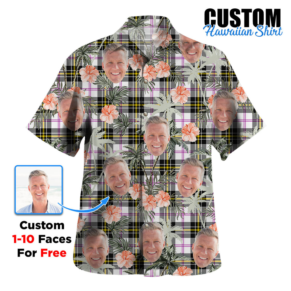 Clan MacPherson Dress Modern Tartan Custom Face Hawaiian Shirt – Unisex Gift for Family Members, Summer Party SJ82 MacPherson Dress Modern Tartan Tartan Hawaii Shirt