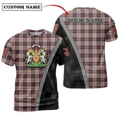 MacPherson Hunting Ancient Tartan Shirt with Scotland Coat of Arms & Custom Name HD51