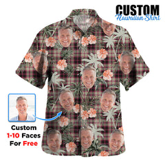 Clan MacPherson Hunting Ancient Tartan Custom Face Hawaiian Shirt – Unisex Gift for Family Members, Summer Party JS68 MacPherson Hunting Ancient Tartan Tartan Hawaii Shirt