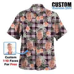 Clan MacPherson Hunting Modern Tartan Custom Face Hawaiian Shirt – Unisex Gift for Family Members, Summer Party NN39 MacPherson Hunting Modern Tartan Tartan Hawaii Shirt