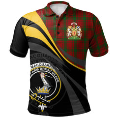 Clan MacQuarrie Tartan Polo Shirt - Royal Coat Of Arms Style OB91 MacQuarrie Tartan Tartan Polo
