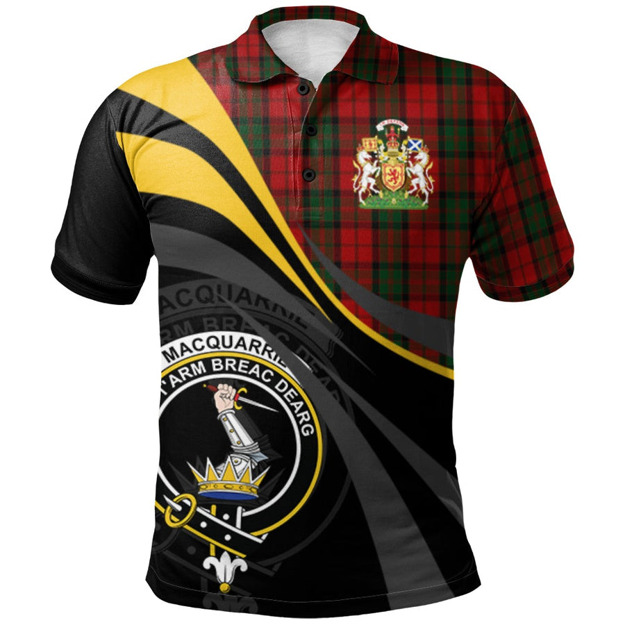 Clan MacQuarrie 07 Tartan Polo Shirt - Royal Coat Of Arms Style ED74 MacQuarrie 07 Tartan Tartan Polo