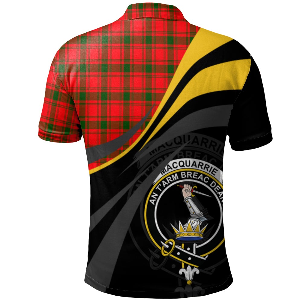 Clan MacQuarrie Modern Tartan Polo Shirt - Royal Coat Of Arms Style BK39 MacQuarrie Modern Tartan Tartan Polo