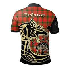 Clan MacQuarrie Modern Tartan Polo Shirt Viking Wolf GB29 MacQuarrie Modern Tartan Tartan Polo