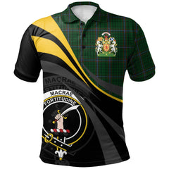 Clan MacRae Tartan Polo Shirt - Royal Coat Of Arms Style XF71 MacRae Tartan Tartan Polo