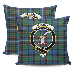Clan MacRae Hunting Ancient Tartan Crest Pillow Cover WO23 Clan MacRae Tartan Today