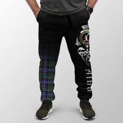 Clan MacRae Hunting Modern Tartan Crest Jogger Sweatpants Alba Celtic Style UR58 Clan MacRae Tartan Today