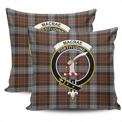 Clan MacRae Hunting Weathered Tartan Crest Pillow Cover CL47 Clan MacRae Tartan Today