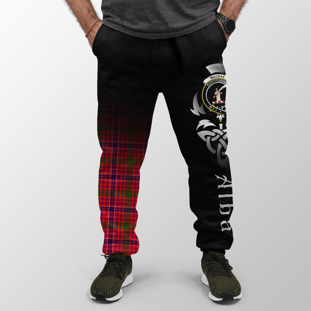 Clan MacRae Modern Tartan Crest Jogger Sweatpants Alba Celtic Style HC53 Clan MacRae Tartan Today