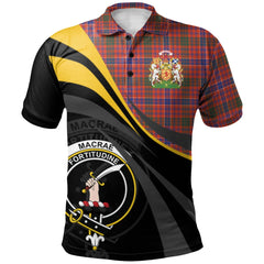 Clan MacRae Ancient Tartan Polo Shirt - Royal Coat Of Arms Style CS73 MacRae Ancient Tartan Tartan Polo