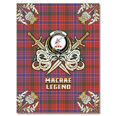 Clan MacRae Ancient Tartan Gold Courage Symbol Blanket FE41 Clan MacRae Tartan Today