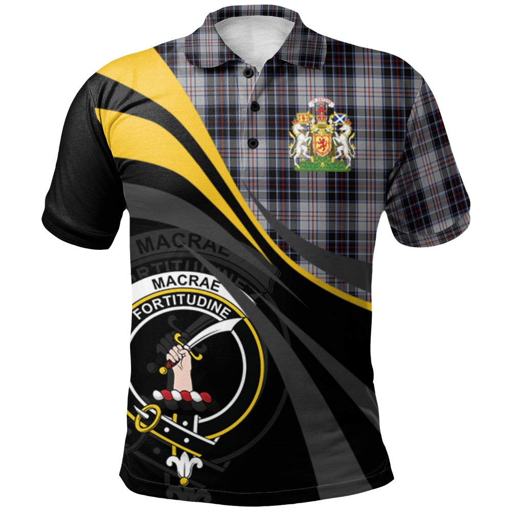 Clan MacRae Dress 02 Tartan Polo Shirt - Royal Coat Of Arms Style GI82 MacRae Dress 02 Tartan Tartan Polo