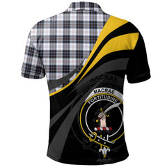 Clan MacRae Dress Modern Tartan Polo Shirt - Royal Coat Of Arms Style GY95 MacRae Dress Modern Tartan Tartan Polo