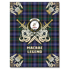 Clan MacRae Hunting Modern Tartan Gold Courage Symbol Blanket YQ42 Clan MacRae Tartan Today