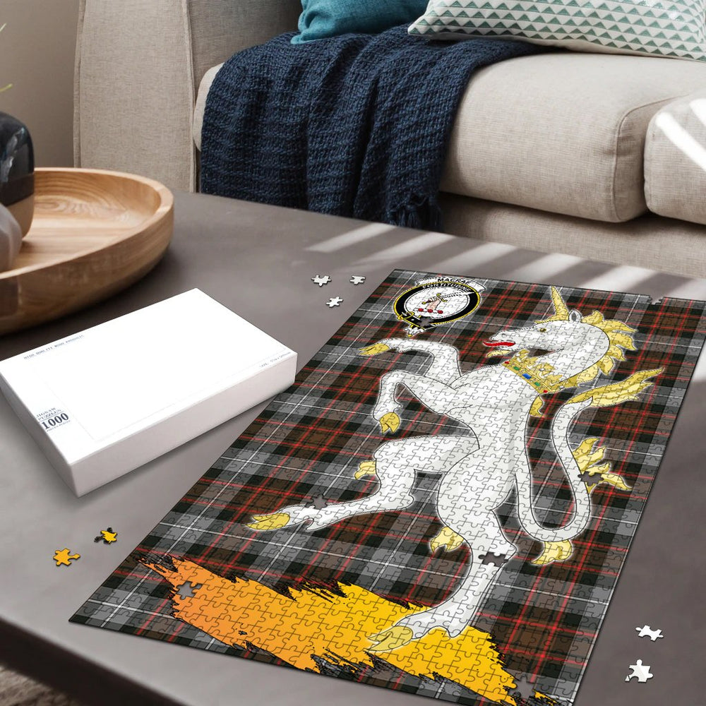 Clan MacRae Hunting Weathered Tartan Crest Unicorn Scotland Jigsaw Puzzles Gift For Family FQ83 Clan MacRae Tartan Today