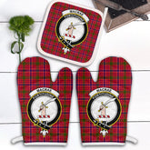 Clan MacRae Modern Tartan Crest Oven Mitt And Pot Holder (2 Oven Mitts + 1 Pot Holder) DE23 Clan MacRae Tartan Today