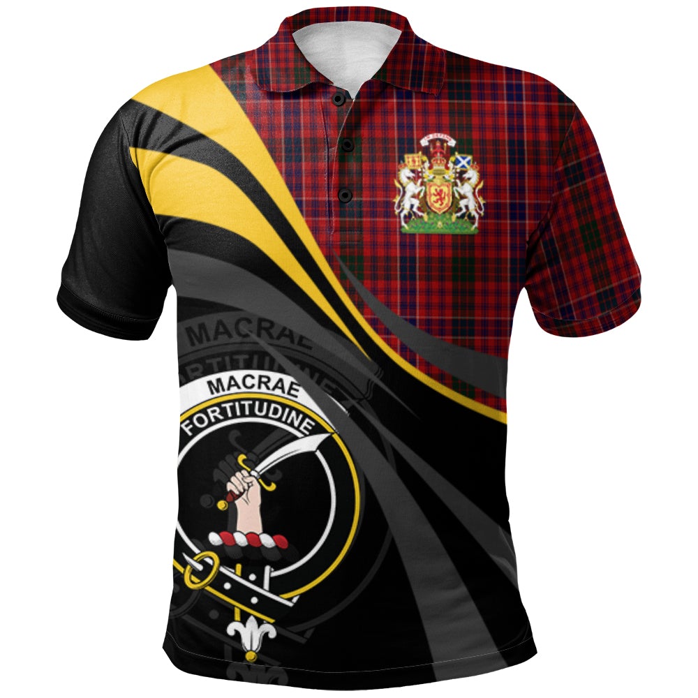 Clan MacRae of Conchra 01 Tartan Polo Shirt - Royal Coat Of Arms Style RT81 MacRae of Conchra 01 Tartan Tartan Polo