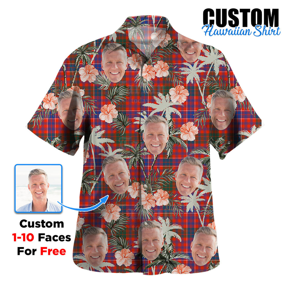 Clan MacRae Ancient Tartan Custom Face Hawaiian Shirt – Unisex Gift for Family Members, Summer Party TO25 MacRae Ancient Tartan Tartan Hawaii Shirt