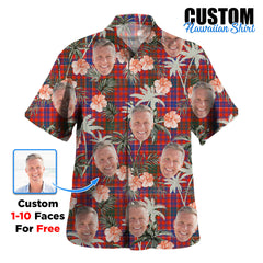 Clan MacRae Ancient Tartan Custom Face Hawaiian Shirt – Unisex Gift for Family Members, Summer Party TO25 MacRae Ancient Tartan Tartan Hawaii Shirt