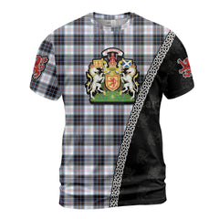 Personalized Clan MacRae Dress Modern Tartan Shirt with Scotland Coat of Arms & Custom Name QS56
