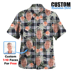 Clan MacRae Dress Modern Tartan Custom Face Hawaiian Shirt – Unisex Gift for Family Members, Summer Party HI62 MacRae Dress Modern Tartan Tartan Hawaii Shirt