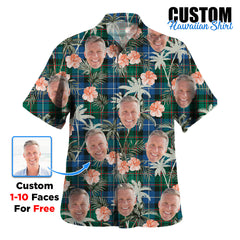Clan MacRae Hunting Ancient Tartan Custom Face Hawaiian Shirt – Unisex Gift for Family Members, Summer Party UP80 MacRae Hunting Ancient Tartan Tartan Hawaii Shirt