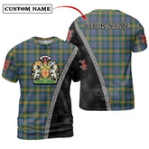 MacSporran Ancient Tartan Shirt with Scotland Coat of Arms & Custom Name CG88