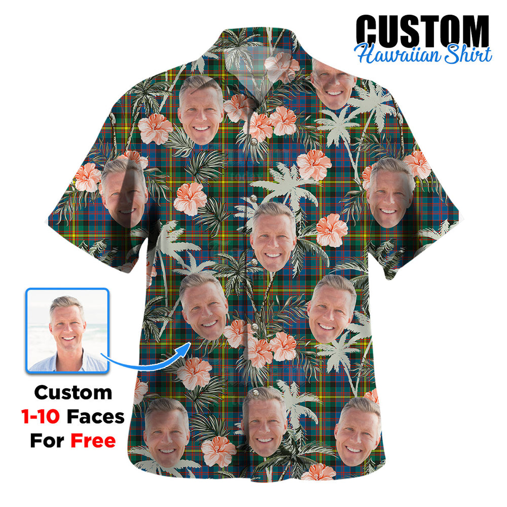Clan MacSporran Ancient Tartan Custom Face Hawaiian Shirt – Unisex Gift for Family Members, Summer Party GL38 MacSporran Ancient Tartan Tartan Hawaii Shirt