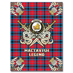 Clan MacTavish Modern Tartan Gold Courage Symbol Blanket KI71 Clan MacTavish Tartan Today