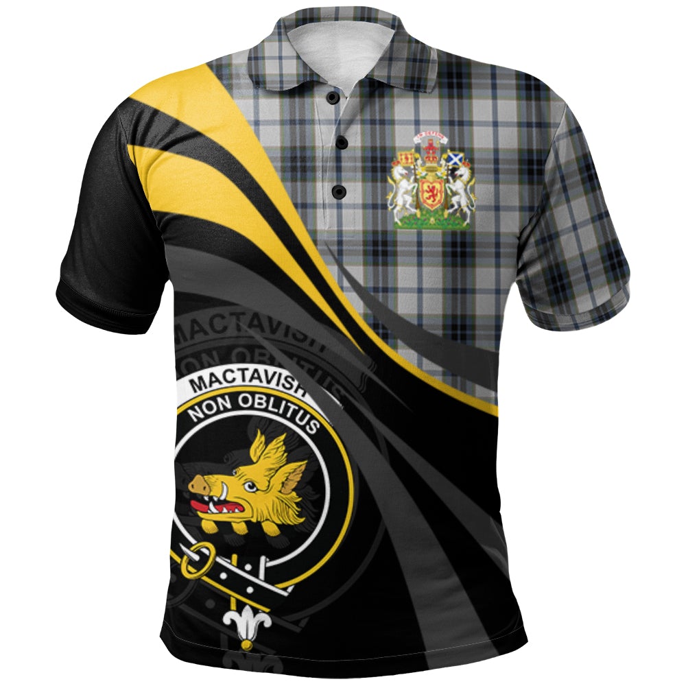 Clan MacTavish of Dunardry Dress Tartan Polo Shirt - Royal Coat Of Arms Style RA68 MacTavish of Dunardry Dress Tartan Tartan Polo